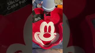 Part 2 of the Mickey Mouse silicone pan mold. #mickeymouse #resin #siliconemold