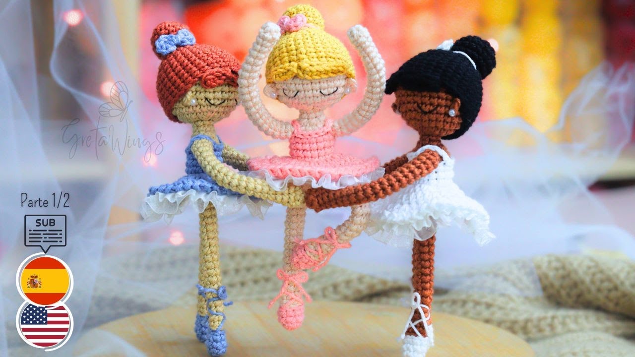 Bailarina Amigurumi Parte 1: Tejiendo el Cuerpo y la Base de la Muñeca 🩰 @gretawings