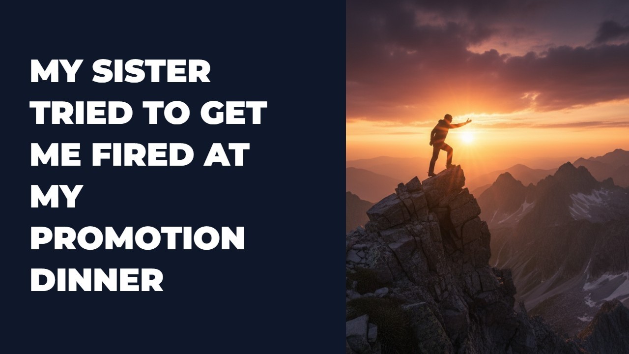 My Sister Tried to Get Me Fired at My Promotion Dinner