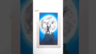 This Moonlight Painting Will Give You Chills 🌕#artshorts #shorts #artist #viral #fyp #moon #art#new