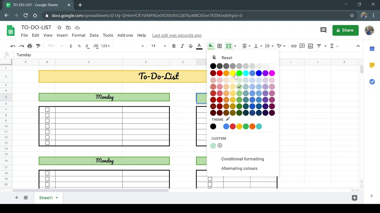 how-to-create-a-to-do-list-using-google-sheet-in-simple-steps-youtube