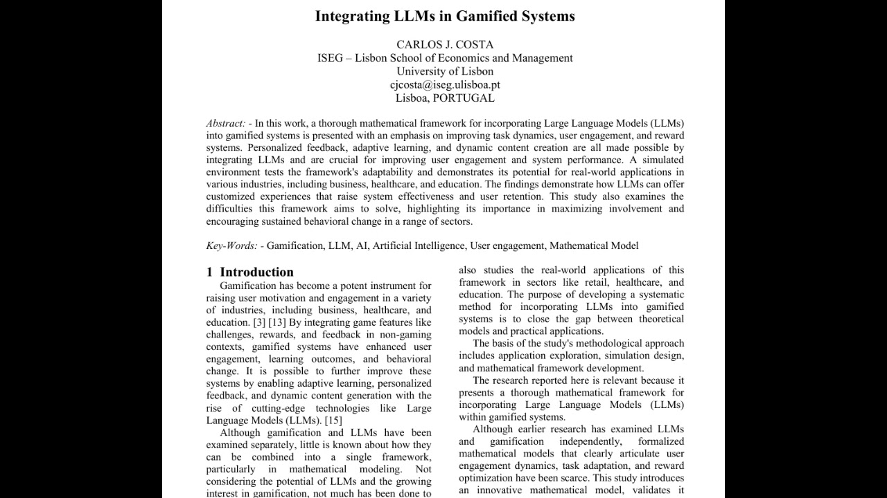 Integrating LLMs in Gamified Systems