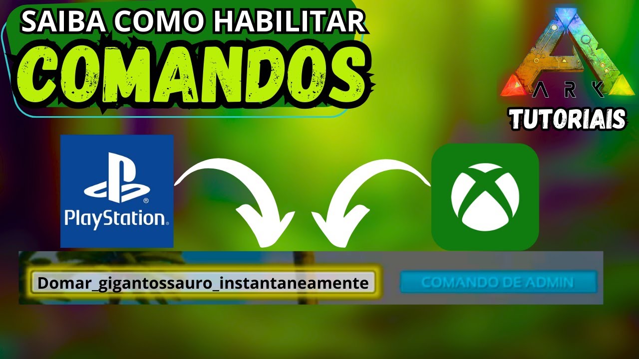 COMO ATIVAR E COLOCAR COMANDOS NO ARK SURVIVAL EVOLVED DE CONSOLE ...