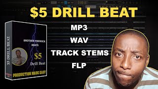 $5 Drill Beat [138 BPM] Key C Major || recording vocals | Sing rap mamble Raping