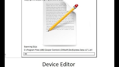 Cooper Lighting Solutions Device Editor Network Search