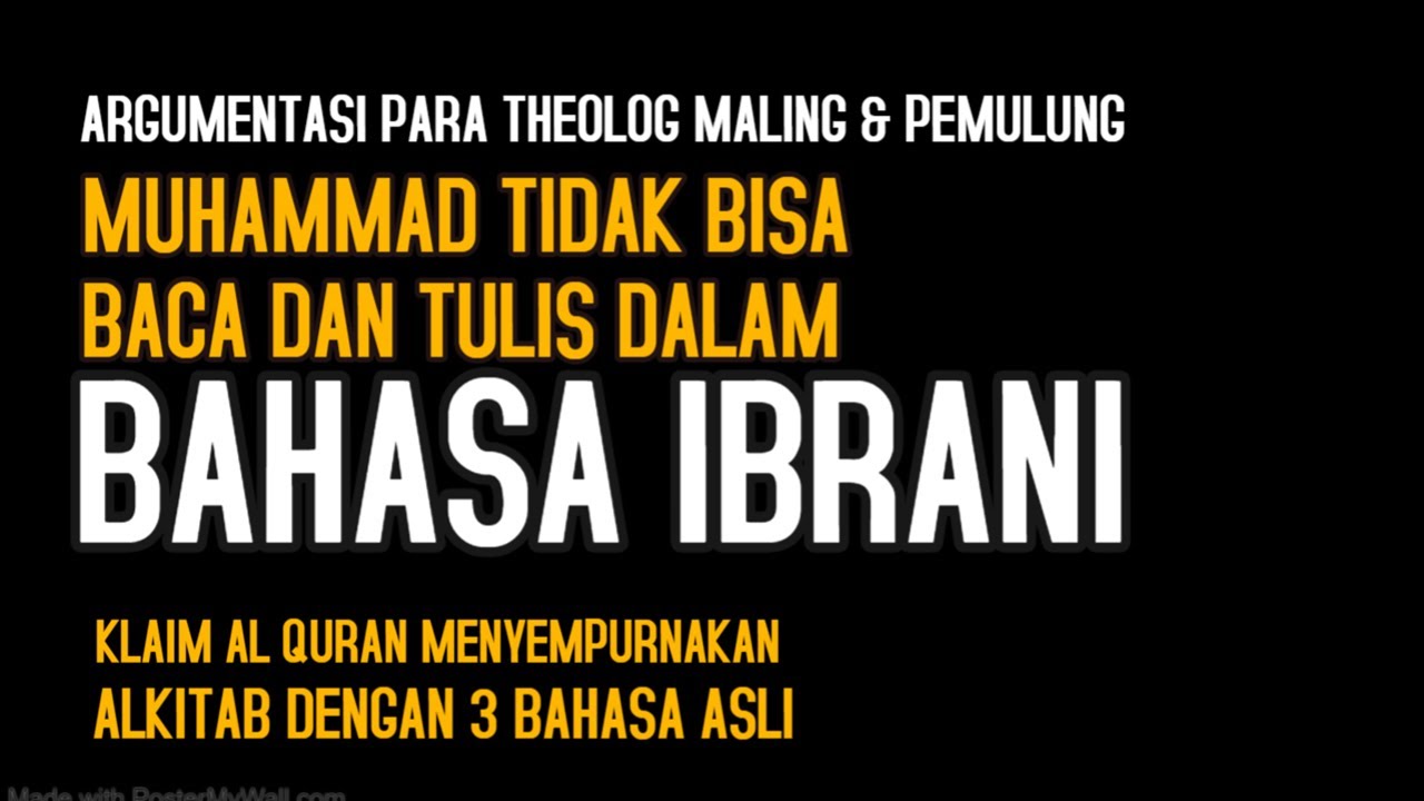 Ketika Muhammad Tidak Bisa Bahasa Ibrani & Yunani Serta Klaim Al Quran Menyempurnakan Alkitab