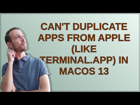 Can't duplicate apps from Apple (like Terminal.App) in macOS 13