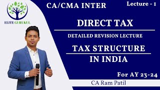 Lecture 1: Tax Structure in India | CA Ram Patil | Elite Gurukul