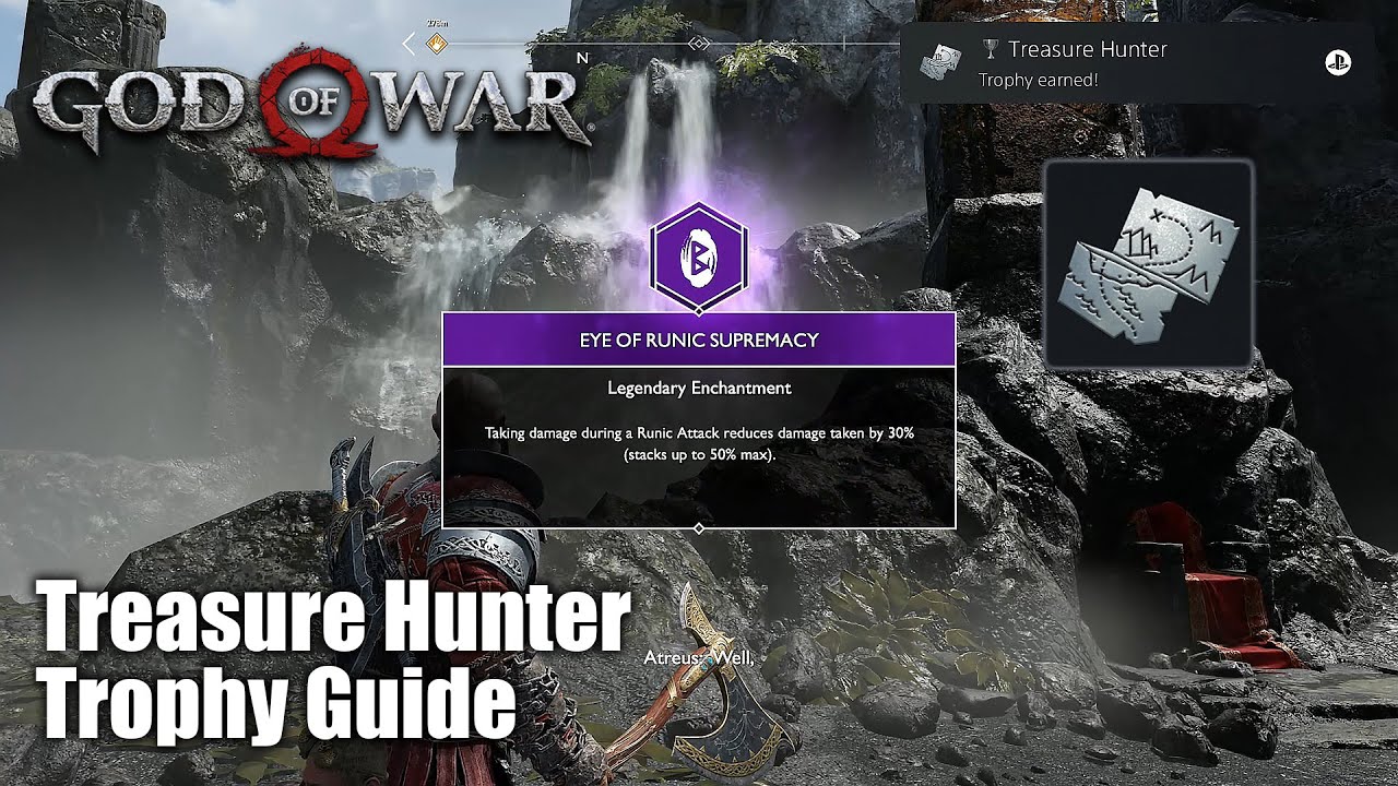 God of War 2018 - Treasure Hunter Trophy Guide (Use treasure maps to ...