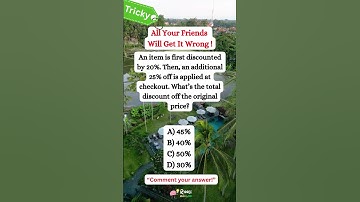 Most People Get This Discount Riddle Wrong — Are You One of Them? 💸#riddlemathworld #shorts #math