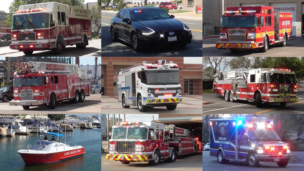 Fire Trucks Police & EMS Responding Compilation Best of 2024 Part I: January Through June