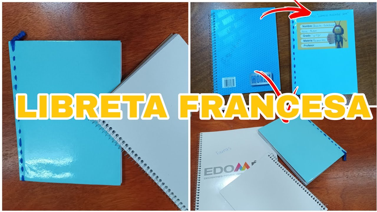 📘CÓMO FORRAR Y COCER UNA LIBRETA FRANCESA FÁCIL Y RÁPIDO - YouTube
