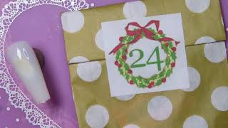 CNA ADVENT CALENDA DAY 24 HOLO GLITTER CHRISTMAS NAIL/ HOW TO APPLY WATER DECALS WITH SLIP GEL