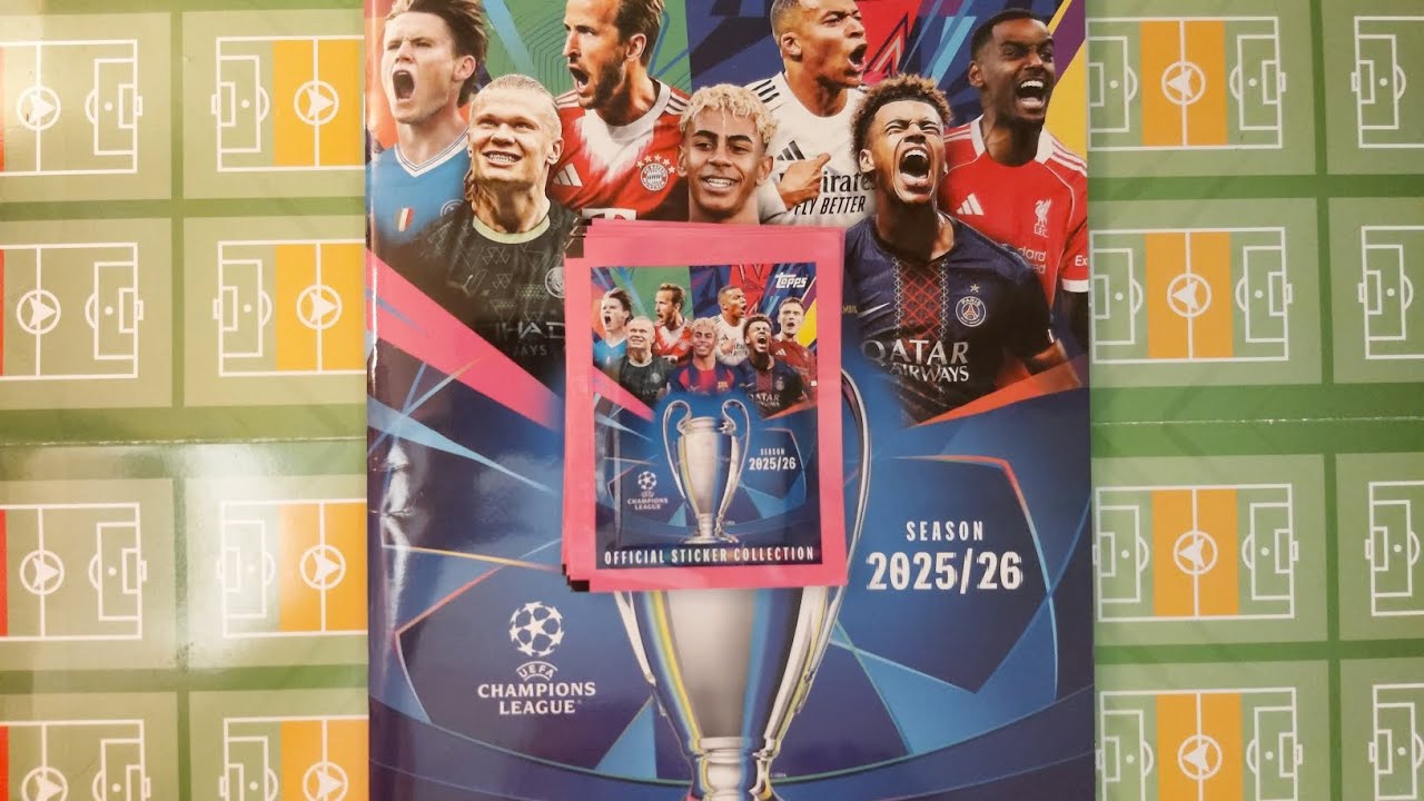 Topps Champions League 2025/2026 - bontás és albumba ragasztás