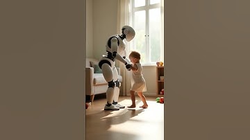 Learning to walk with robot #shorts