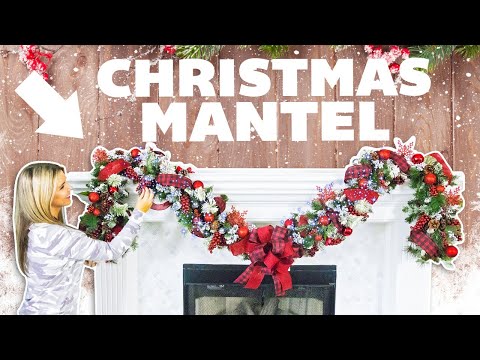 christmas-mantel-decorating-ideas-🔴-buffalo-check-christmas-decor