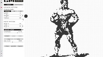Grid Method Tool - Rounded Pixel to Vector SVG. Background Image 2