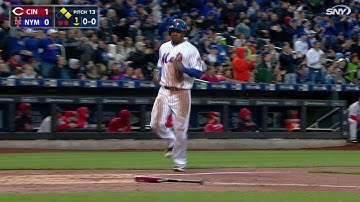 CIN@NYM: De Aza scores on an error by Schebler