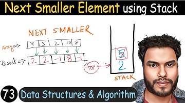 73 - Next Smaller Element using Stack - Stack Application | DSA Tutorial