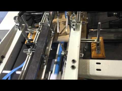HRB-PACK Automatic 4 Corner corrugated box folder gluer machine.