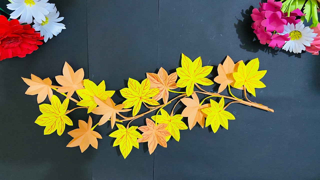 How to Make Paper Leaf || DIY Leaf || Easy Craft Il Paper Craft ...