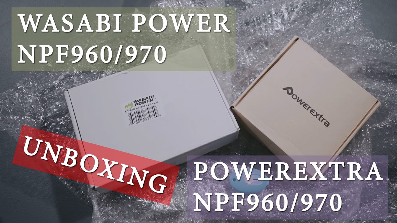 Wasabi and Powerextra NP-F960 / NP-F970 Unboxing