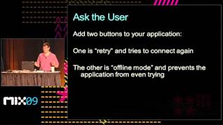 MIX09 Offline Network Detection in Microsoft Silverlight 3