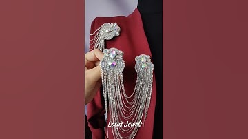 Handmade, two-in-one epaulette can be worn as a brooch