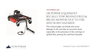 DR Power Equipment Recalls Tow-Behind Field & Brush Mowers
