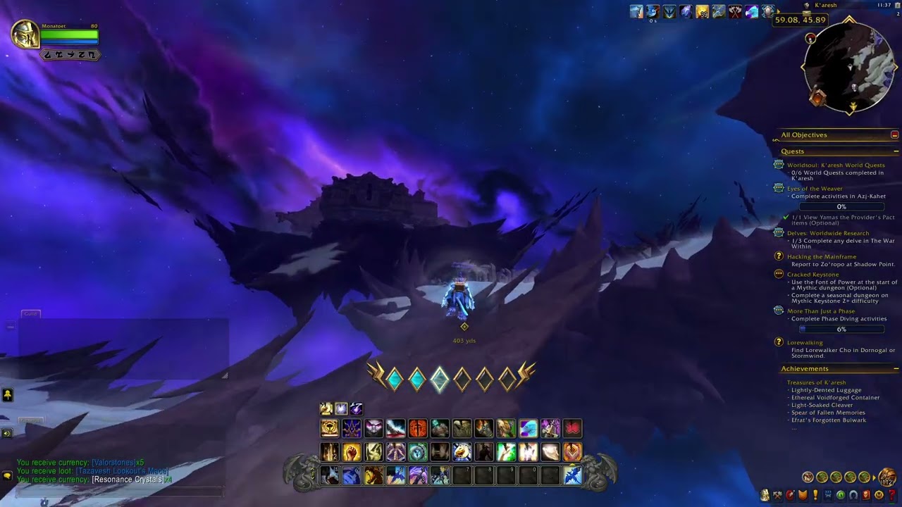 War Within Achievement: Treasures of K’aresh – Crudely Stitched Sack & Abandoned Lockbox