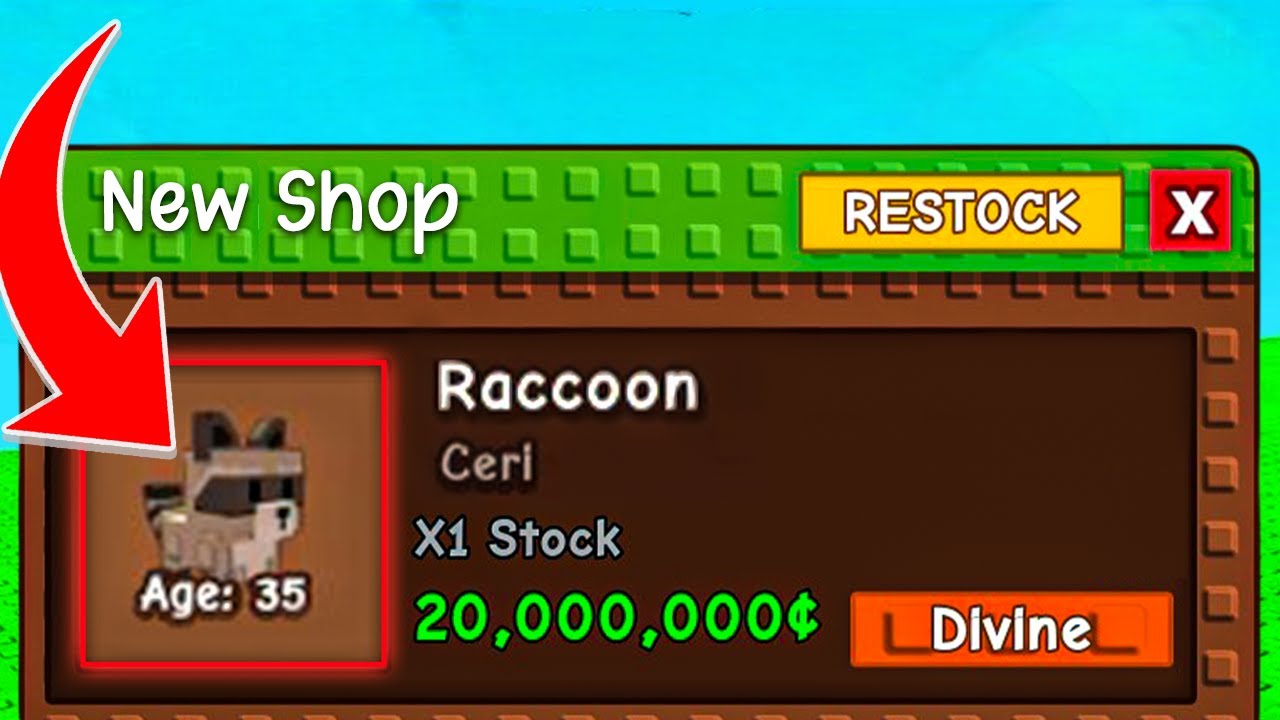 SECRET CODE to Get Raccoon Pet in Grow A Garden! 🦝 (NEW SHOP UPDATE)