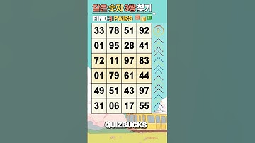 Find 3 Pairs of Identical Numbers 🎲 | 같은숫자찾기