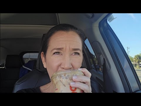 It's Cold! Garage Sale & Antique Mall Shopping & Haul. Dunkin Donuts Cookie Butter Taste Test ☕️