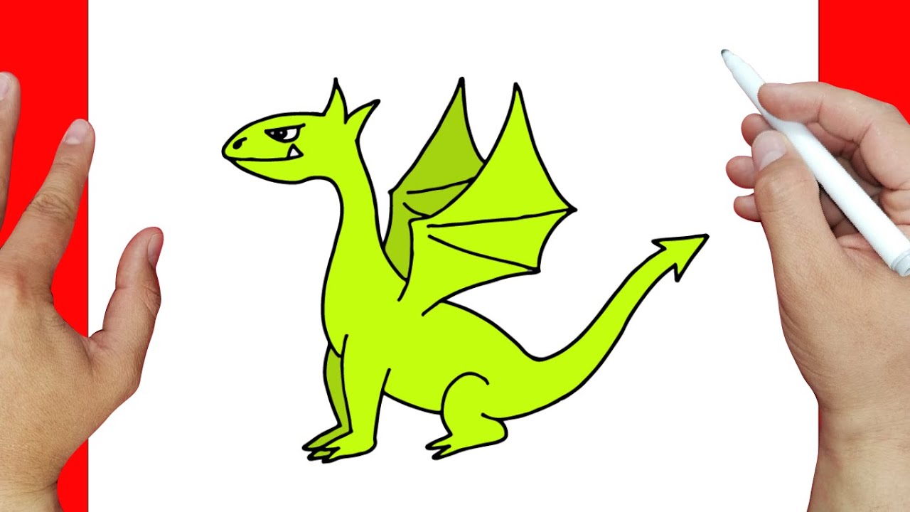 como dibujar un dragon paso a paso | Dibujos fáciles - YouTube