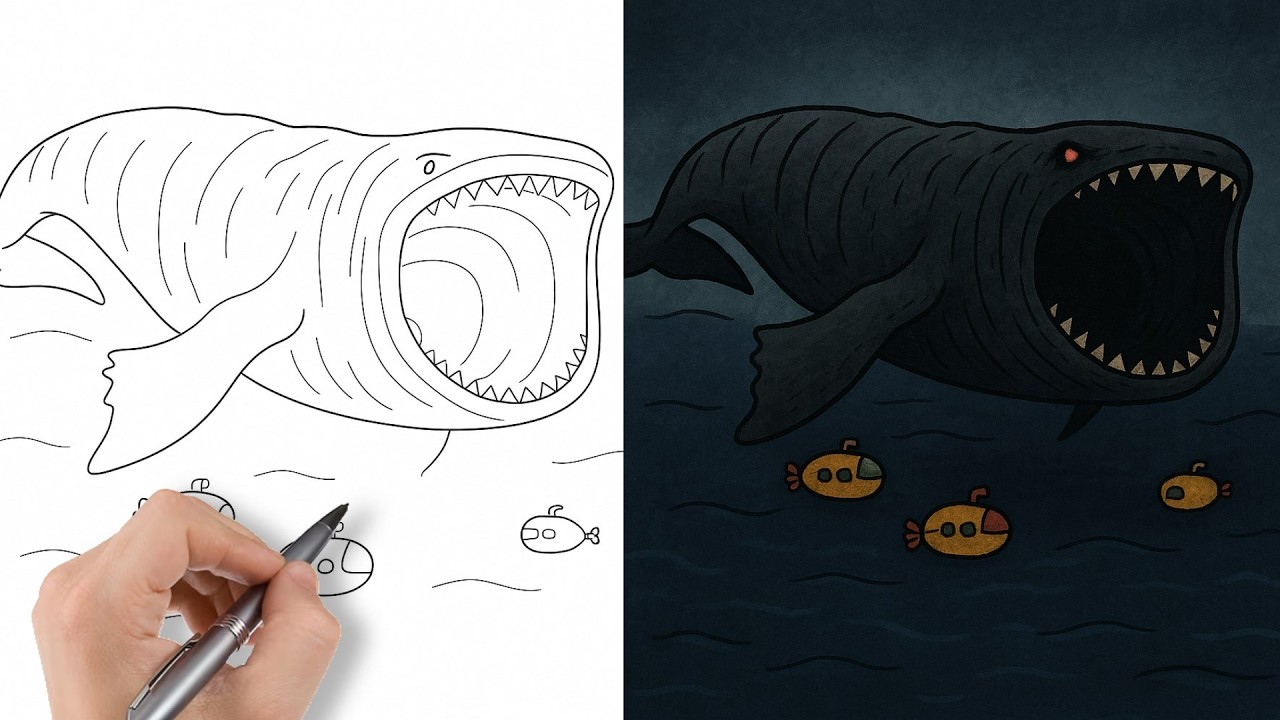 How to draw Dark Bloop - step by step