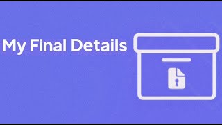 Introduce with My Final Details App, your digital vault