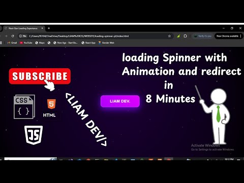 Loading Spinner with animation and interaction| html, css and JavaScript!!