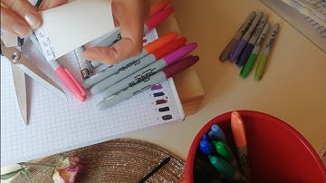 Swatch with me ~ Unboxing and Swatching Sharpie Cosmic Color markers | set of 24 | No talking