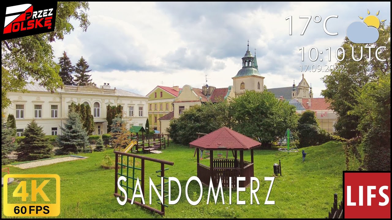 4k POLAND🚶🏽‍♂️#WALK ~ SANDOMIERZ 🚵🏿‍♂️ ~ 60fps #PrzezPolskę