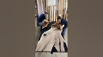 Beautiful Custom Dining Table ft. Client Footage 💯Link In Bio For A Table Quote #wood #table #custom