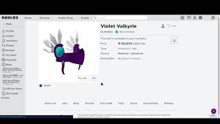 Buying My DREAM ROBLOX ITEM (the VIOLET VALK)
