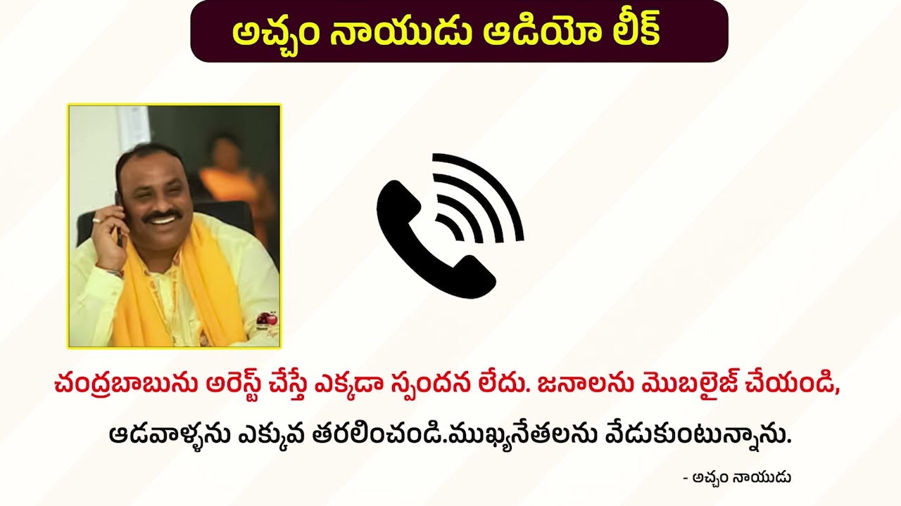 TDP President Atcham Naidu Audio Leak 