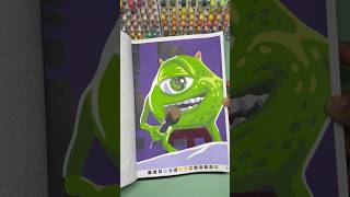 Pixar Page 2: Mike Wazowski - Monsters, Inc.✍🏼 #coloriage #coloriagesmysteres #mysterycoloring