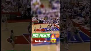 Larry Bird vs  Bill Laimbeer Legendary Rivalry! 🏀 #nba #basketball #fighting #nbafights
