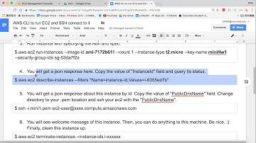 aws cli to ec2 and ssh to connect it