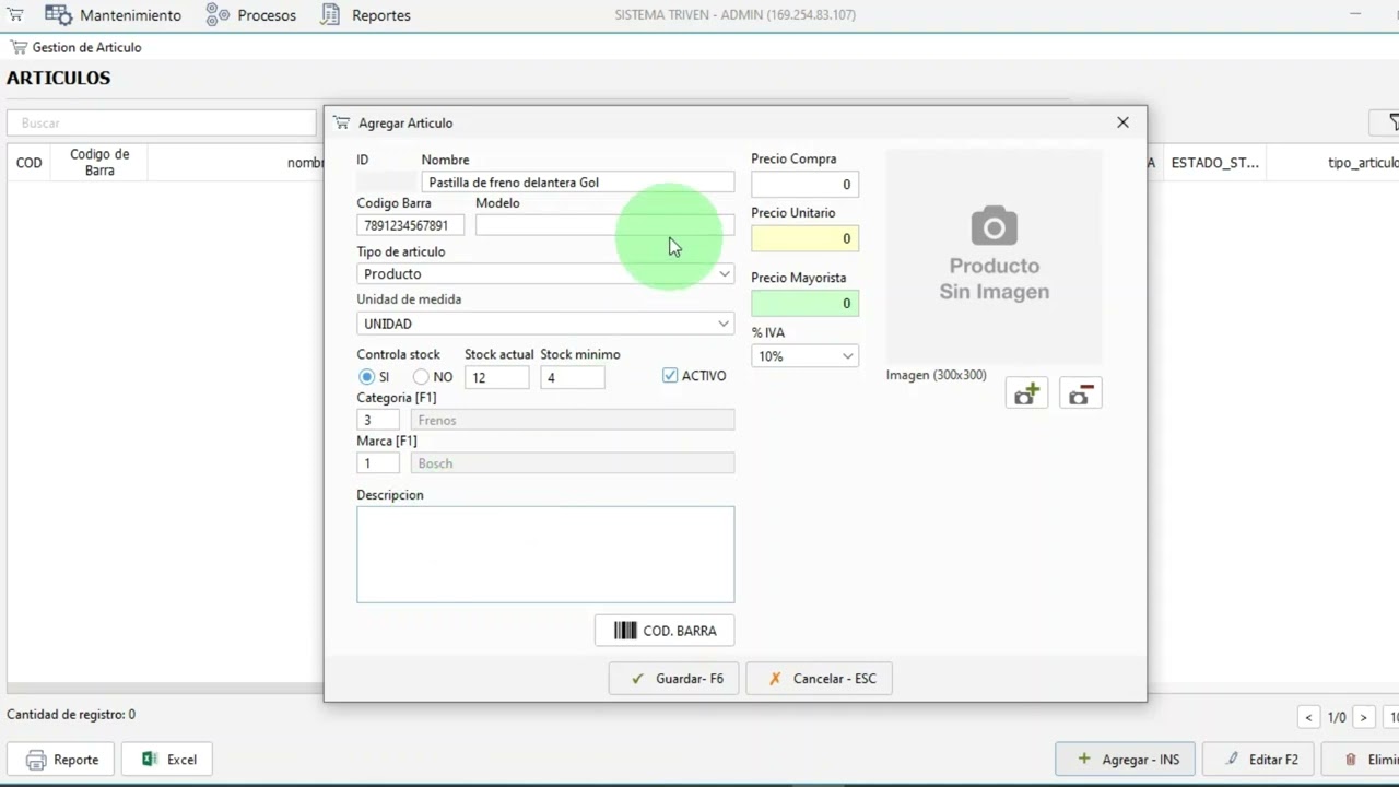 Primeros pasos con Triven: Carga de productos