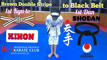 Brown Double Stripe to Black Belt || 1st Kyu to shodan/1st Dan || KIHON  || JKA Kyu/Dan Syllabus