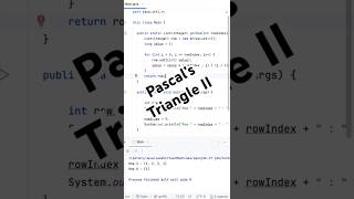 Pascal's Triangle II