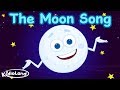THE MOON SONG | Bedtime Songs | KidloLand Nursery Rhymes For Kids | Moon &amp; Satellite Shape songs
