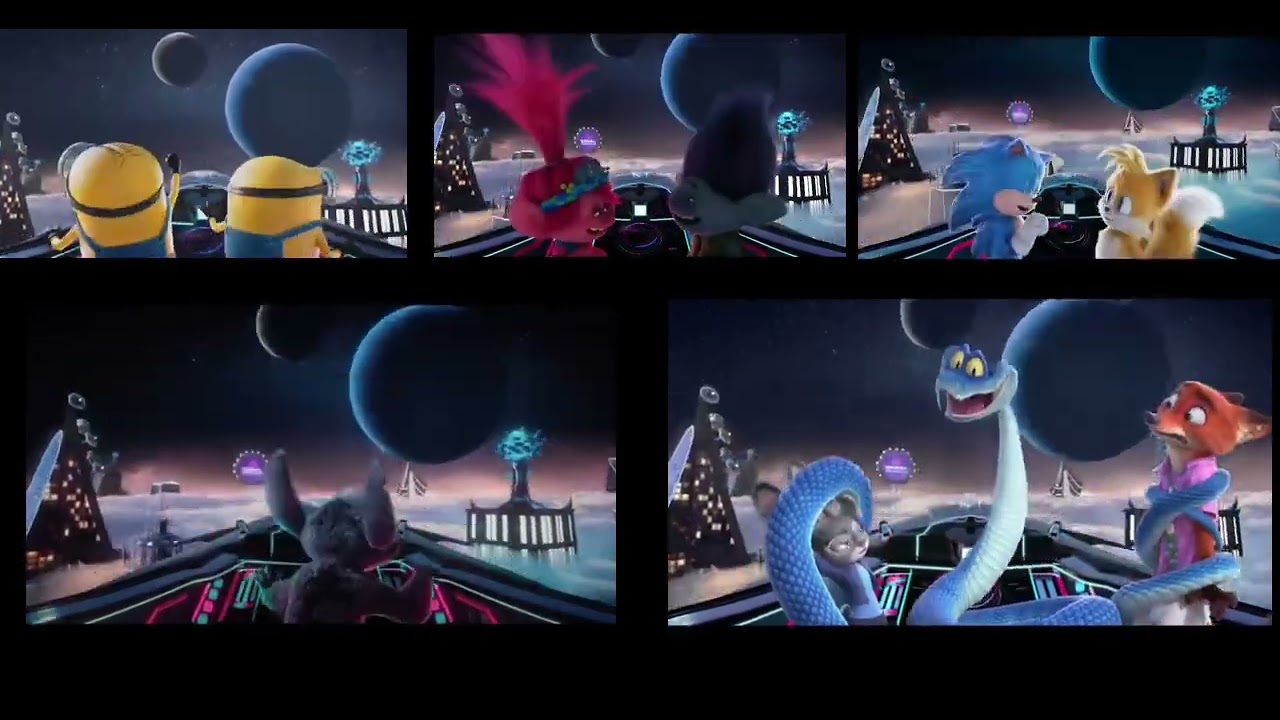 Regal Chinamas Roller coaster 5 comparison (Added Lilo & Stitch & Zootopia 2)